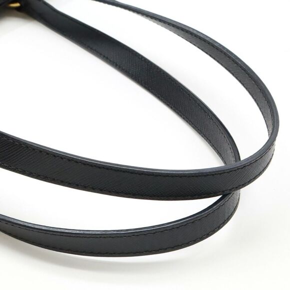 Prada Leather Punching Tote Bag Black - Picture 4 of 6